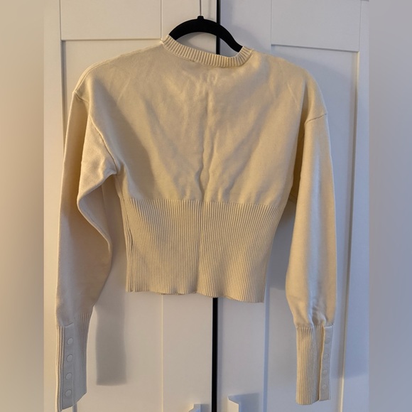 Revolve Lioness Ivory Cream Button-Up Cropped Cardigan XS - Picture 8 of 8